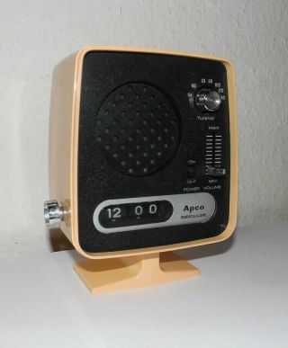 Vintage - Design - Rollzahlen - Klappzahlen - Uhr - Tischuhr - Radio Clock - Apco Ft - 008 - Top
