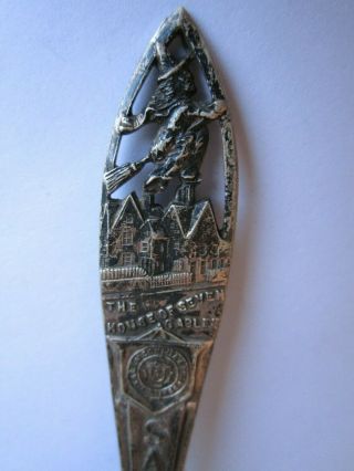 ANTIQUE STERLING SILVER SALEM WITCH SCALLOPED BOWL SPOON HOUSE OF SEVEN GABLES 2