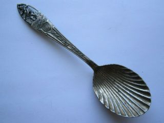 ANTIQUE STERLING SILVER SALEM WITCH SCALLOPED BOWL SPOON HOUSE OF SEVEN GABLES 3