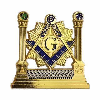 Masonic Solomen Temple Square & Compass Auto Emblem Car Bumper Decorate Sticker