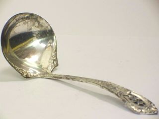 Vintage Wallace Sterling Silver Rose Point 6 - 1/8 " Gravy Ladle No Monogram