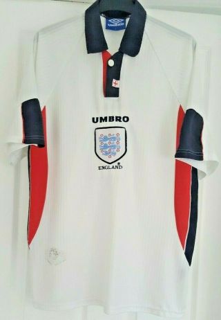 England - Vintage 1997/1998/1999 Home Football/soccer Shirt/jersey - Adult - L
