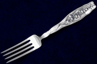 Lily Of The Valley By Whiting Div.  Of Gorham,  Lunch Fork Blunt,  M Hallmark,  7 "