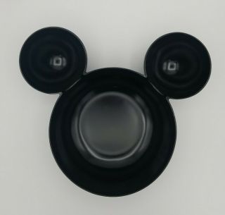 Zak Designs Black Disney Mickey Mouse Ears Melamine Chip And Dip Bowl Large