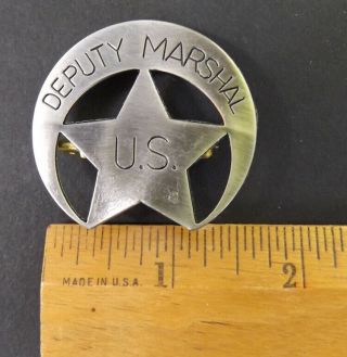 Deputy U.  S.  Marshal Badge,  crescent,  old west,  western,  Charles Colcord 3