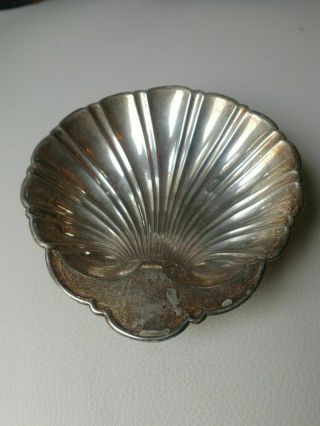 Vtg Gorham Sterling Silver 925s Footed Shell Dish 10 88g