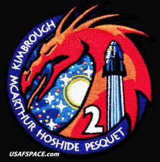 Authentic Nasa Spacex - Crew - 2 - Iss Mission - Ab Emblem - Crew Dragon - Space Patch