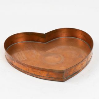 Vintage Cape Cod Copper Orleans Ma Large Heart Copper Mold 12.  5 "