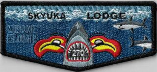 Oa Skyuka Lodge 270 2019 Dixie Fellowship Flap Blk Bdr.  Palmetto Area,  Sc [mx - 10