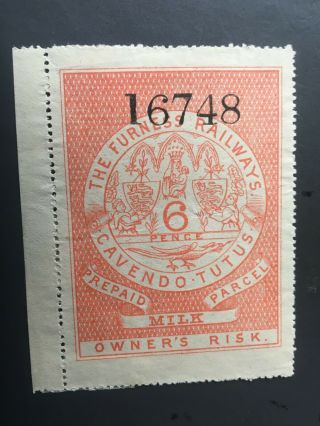 Furness Railway: 6d Red Large Newspaper Parcel Stamp - Item