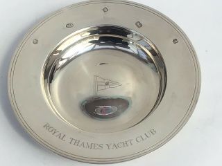 Vintage Solid Silver Armada Dish,  2000 Millenium Hallmark,  Royal Thames Yacht