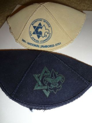 Bsa - Boy Scout Kipots " Jcos " Set Of 2 National Jamboree 2001 2