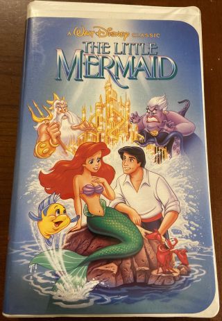 Disney “the Little Mermaid” Vhs Black Diamond Edition Banned Artwork Cover