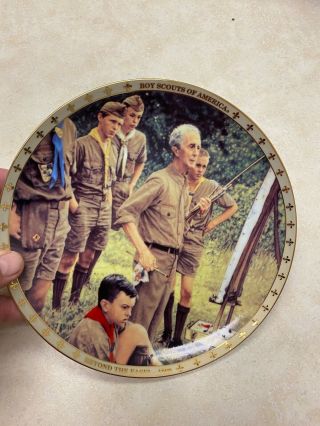 Boy Scout Norman Rockwell " Beyond The Easel " 8 1/4 " Plate W/certificate