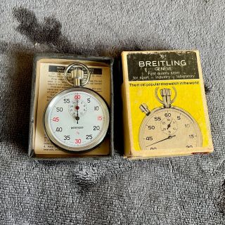 Vintage Wakmann Swiss Made 7 Jewel 1/5 Stopwatch Breitling Geneve