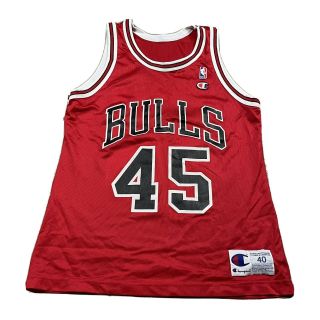 90s Vtg Chicago Bulls Michael Jordan 45 Champion Jersey Size 40 Made In Usa