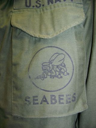 Vintage U.  S.  Navy USN Seabees M - 65 Field Jacket with Quilted Liner and Hood 2