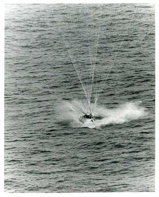 Apollo 9 Splashdown In The Atlantic Ocean - March 13,  1969,  8 X 10 Photo