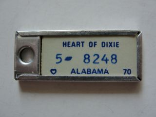 Dav 1970 Alabama Keychain License Plate Tag 5 - 8248 Metal