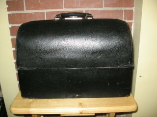 Vintage Schell Emdee Doctor Medical Bag Hard Case Style 58427 Black
