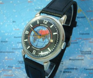 1960s Ussr Sputnik Satellite Kirovskie Crab Vintage Old Watch Spider Case Rare
