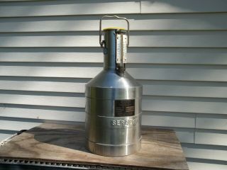 Vintage Seraphin Field Standard Test Measure Model F 5 Gallon Stainless Gas Can