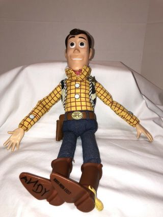 Disney Pixar Toy Story Pull String Woody Talking Doll 15 " No Hat