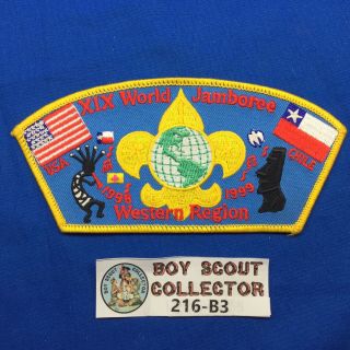 Boy Scout Wsj 19th World Jamboree Usa Chile Western Region Shoulder Patch Jsp