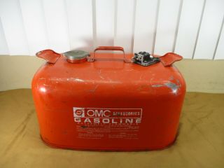 Vintage Omc Accessories 5 Gallon Marine Outboard Motor Gasoline Can Inside