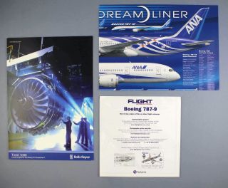 Boeing 787 Dreamliner Flight Cutaway & Airliner World Poster Trent 1000 Engine