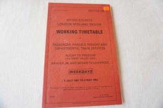 July 1991 London Midland Region Railway Timetable Section Cb Liverpool