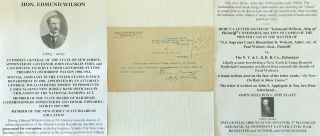 Nj Corruption Attorney General Governor Fort President Wilson Letter Signed 1902