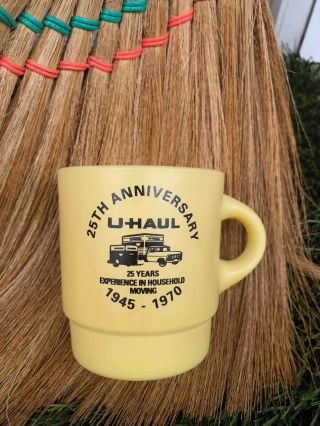 Vintage Fire King U - Haul 25th Anniversary Advertising Coffee Mug