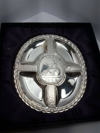 Silver Britannia Bank Of England Tercentenary Dish Pin Tray 1694 1994 C Lawrence