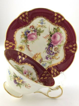 Vintage Teacup Saucer Eb Foley Bone China Made In England Gold Gilt Footed S991
