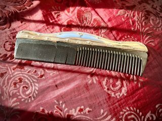 Antique Liberty & Co Hallmarked Solid Silver Mounted Comb 1918 Simply