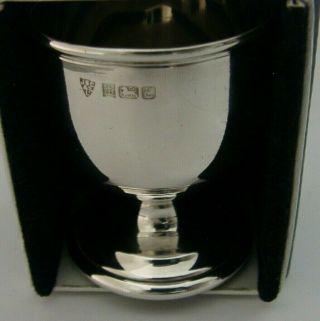 Boxed English Solid Sterling Silver Egg Cup 1979 Christening