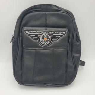 Vintage Leather Harley - Davidson Backpack Bag Carry Motorcycle Harley Straps