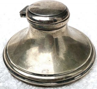 Lovely Sterling Silver Capstan Inkwell - Hallmarked