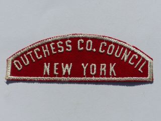 Vintage Dutchess County Council York Boy Scout Bsa Rws Shoulder Patch