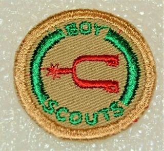 Red Spur Boy Scout Horseman Proficiency Award Badge Tan Cloth Troop Large