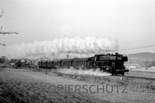 Negativ Dampflok 65 006 Vom Bw Darmstadt In Rimbach,  27.  12.  1964