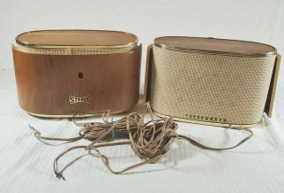 2 Vintage Telefunken Rs - 1 Full - Range Speaker Eames Era Mid Century Modern Mcm
