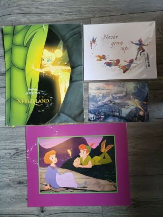 Peter Pan Disney Art Return To Neverland Lithograph Thomas Kinkade Postcard