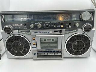 Vtg Toshiba Rt - 200s Boombox Stereo Cassette Player Am/fm Radio Read |1371