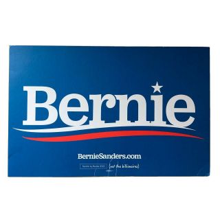 Blue Bernie Sanders For President 2020 Campaign Rally Sign Poster