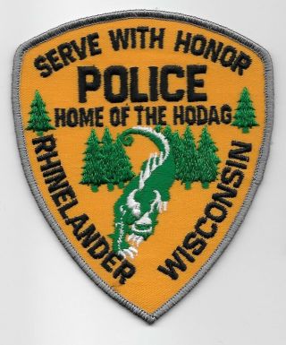 Home Of The Hodag Older Rhinelander Police State Wisconsin Wi Neat