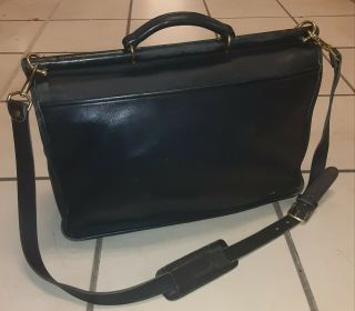 Vintage Coach Classic Beekman Black Leather Briefcase Bag Messenger Laptop 5266