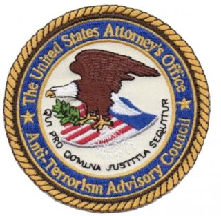 United States Attorney’s Office Anti - Terrorism Advisory Council Patch.