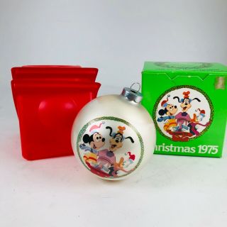 Vintage 1975 Walt Disney Schmid Bros.  Christmas Ornament Mickey Donald Goofy